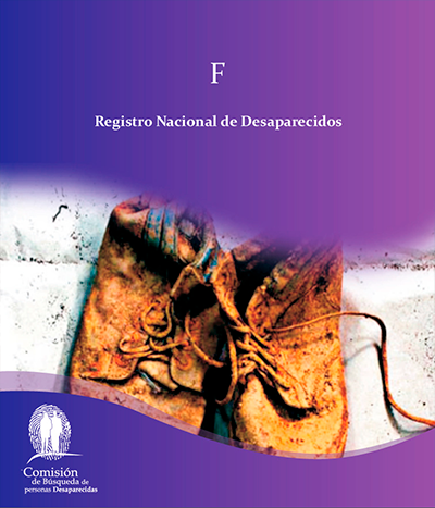 Cover of Cartilla F Comisión de Búsqueda de Personas Desaparecidas: REGISTRO NACIONAL DE DESAPARECIDOS